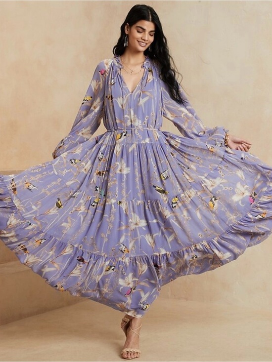 Banana Republic Dresses & Skirts - BNWT Lavender Floral Tiered Maxi Dress - Women